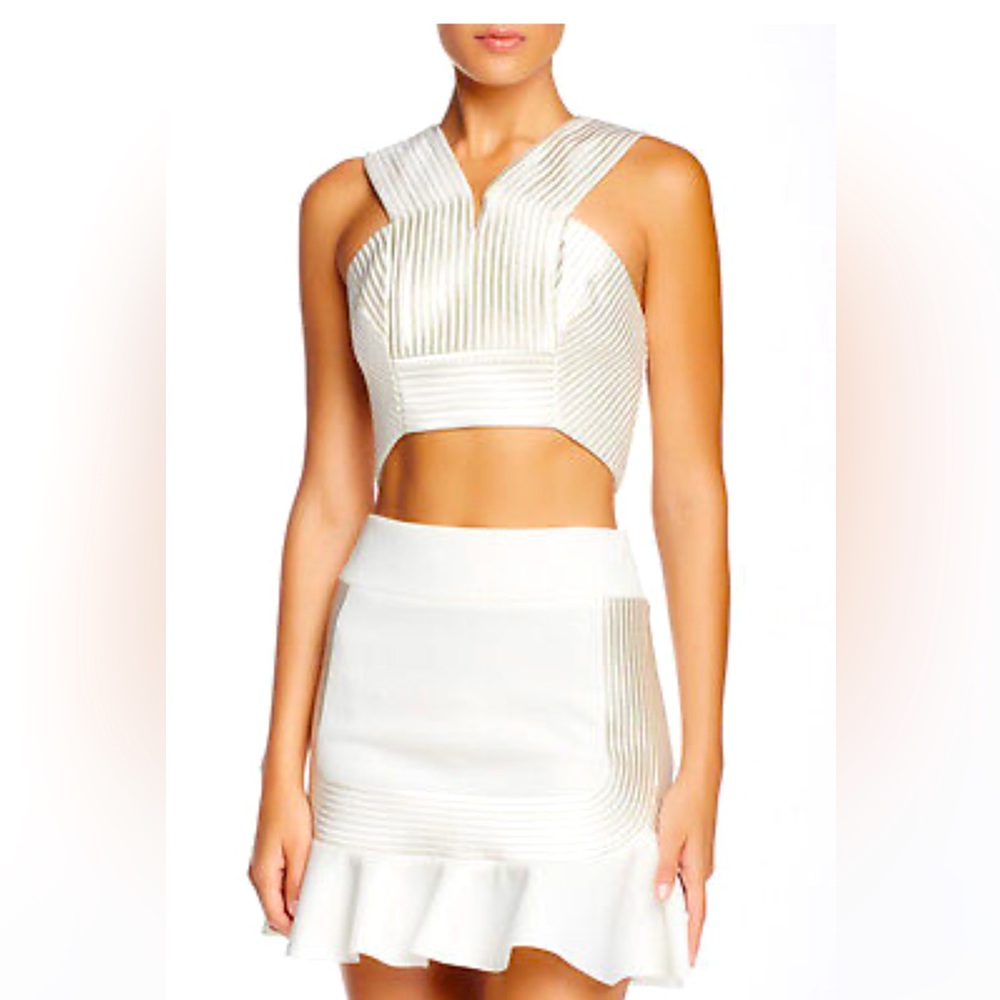 ROBERT RODRIQUEZ QUORRA BRA TOP & SKIRT IVORY Size 2